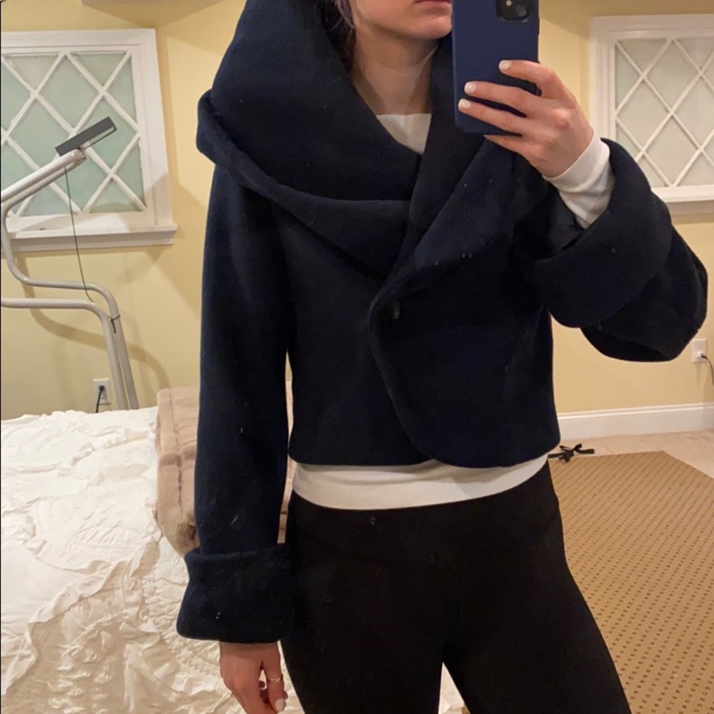 Vintage Zara Oversized Cropped Hooded Jacket